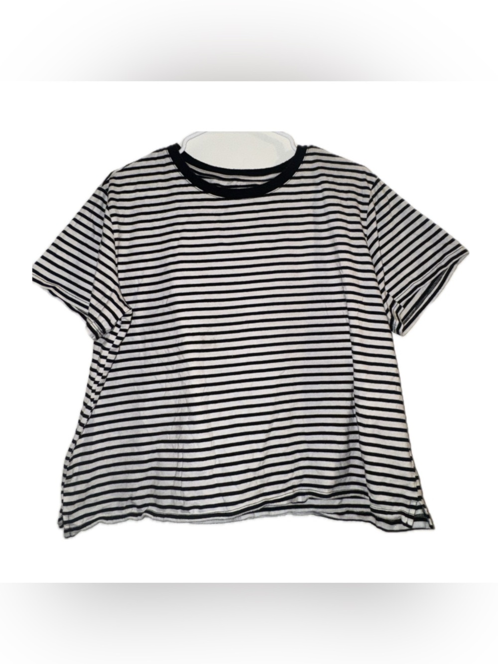 Classic Black & White Striped Short Sleeve Tee